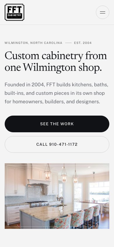 The new homepage on a phone